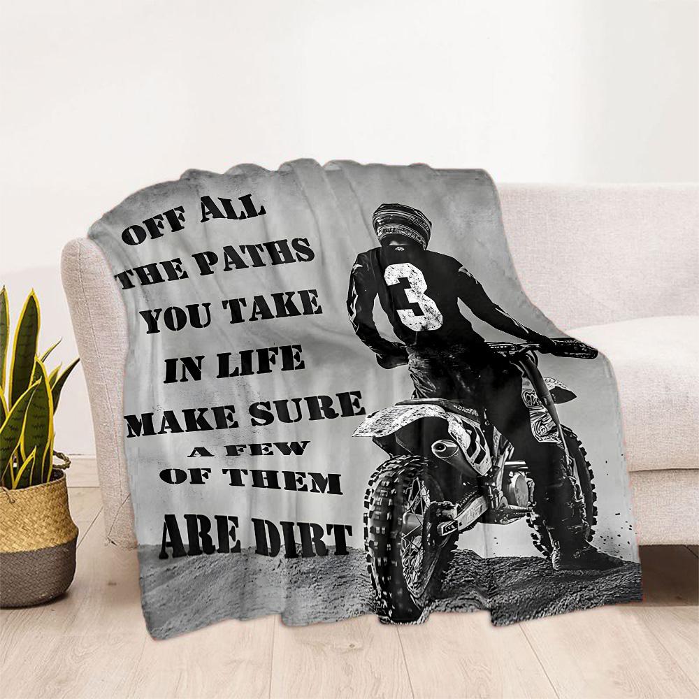 Motocross Adventure Sport Flanelldecke - Weich und geeignet für Sofas, Betten, Büros, Reisen, alle Jahreszeiten und das beste Geschenk für die Feiertage.