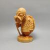 Mini Natural Wood Figure Collector Doll Wooden Sculpture Wood Carving Ornament 7cm x Width x Depth Roshi-sennin (Height 4.5cm 4cm)