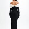 Dámské bodycon svetrové šaty s odhalenými rameny, s dlouhým rukávem, elegantní, žebrované, koktejlové, formální, podzimní, jarní, pletené, maxi šaty
