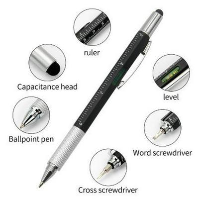 Dual-Headed 6-Sided Measuring Tool Ballpoint Pen for Office and Seminar Use