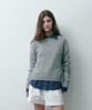 Solteuaenchokollis Cashmere Wool Round Knit Light Grey 4W2246301