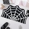 Halloween Spider Web Rug Gothic Halloween Carpet Halloween Decorative Floor Mat Halloween Bathroom Spider Web Bath Mat