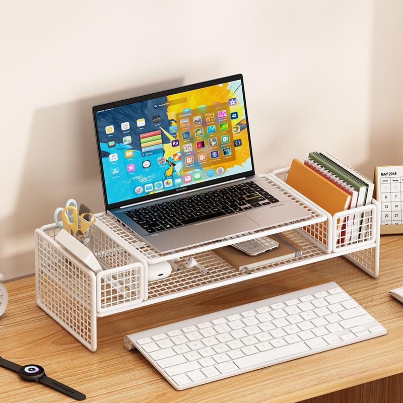 Desktop monitor stand, computer height-adjustable stand, laptop cooling elevated bracket, office storage rack stand