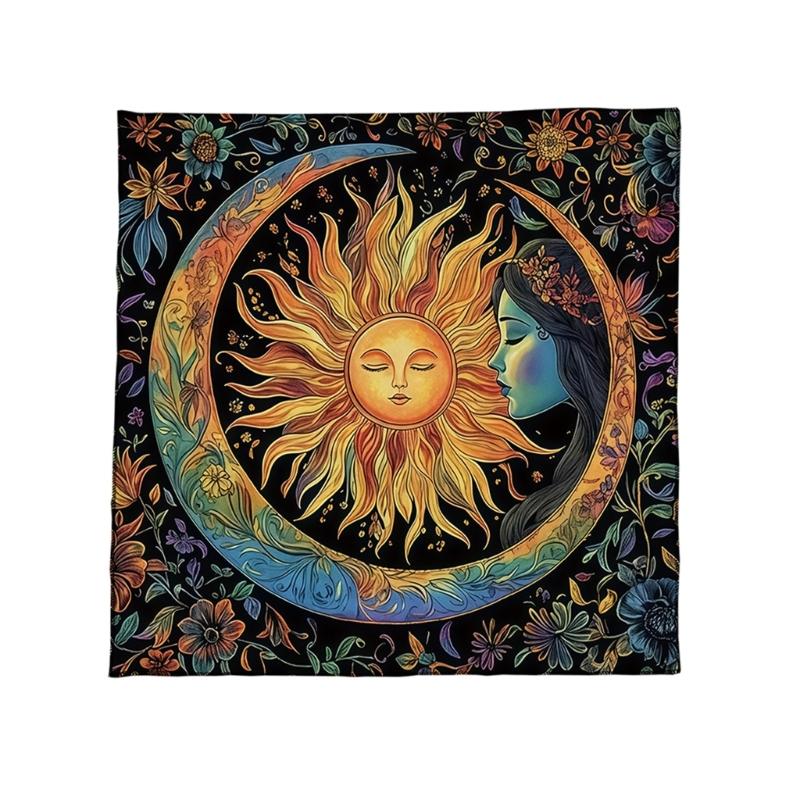 Practical Foldable Tarots Cloth Easy To Clean Velvets Divination Mat Fabric Texture Suitable for Spiritual Practices