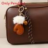 Handbag Charm With Plush Gloves And Bell For Winter Accessories