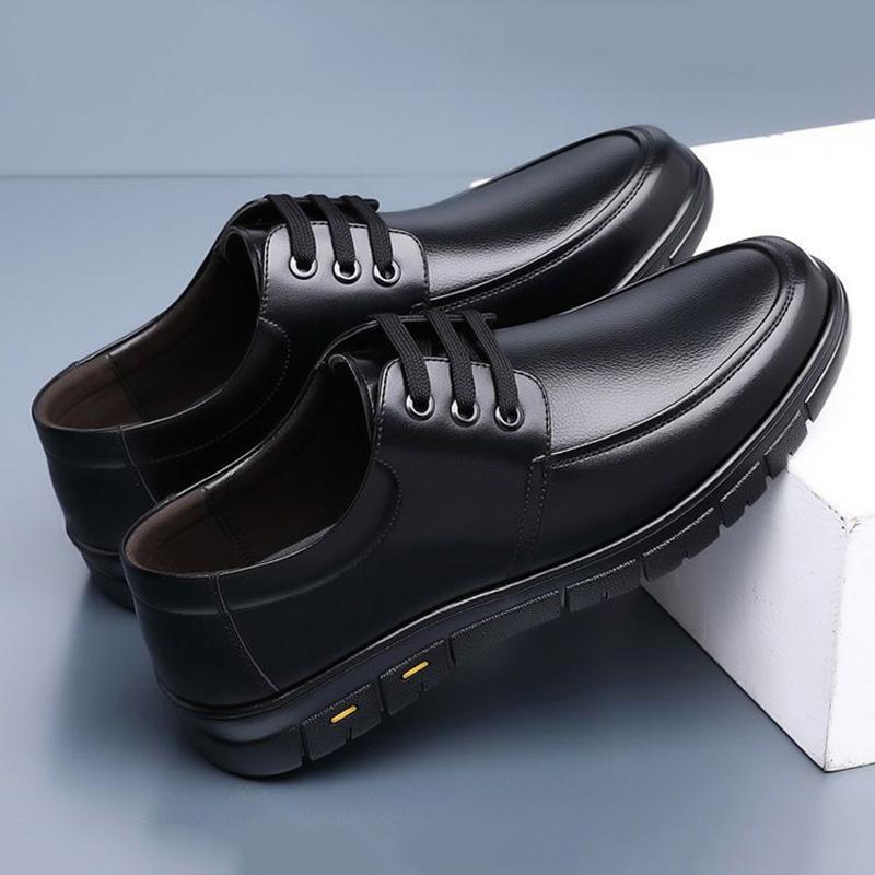 

Модные туфли из искусственной кожи для мужчин на плоской подошве Модные повседневные туфли для мужчин на плоской платформе Прогулочные туфли Дышащие кроссовки 39 чёрный