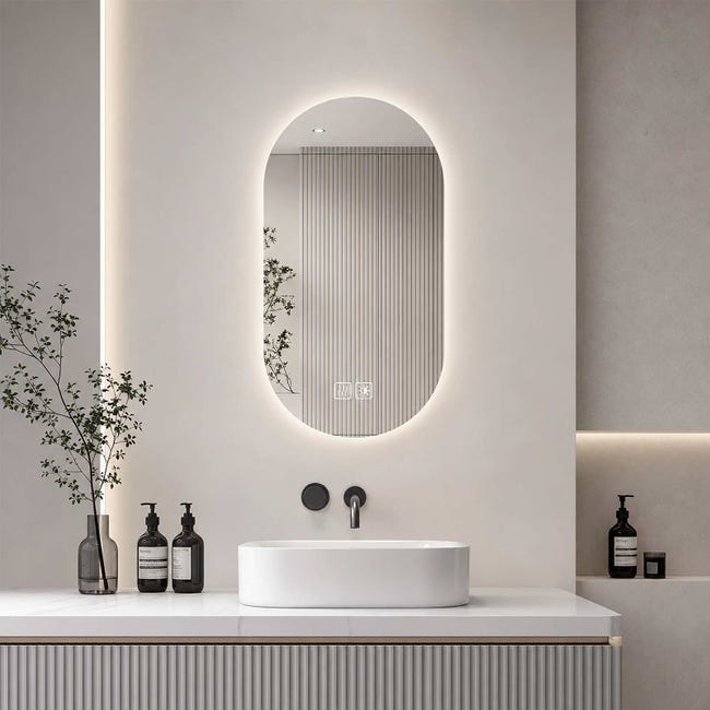 Oval LED Wall & Bathroom Mirror