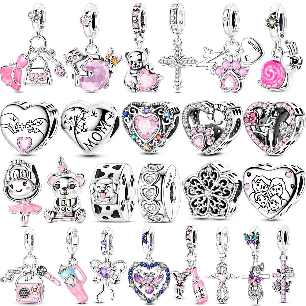 Charms Copper Heart Snail Charms Pendant Beads Jewelry Fit Original Bracelet Necklace For Women Diy Gift