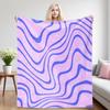 Lilac Ripple Sofa Specific Soft Flannel Blanket, Universal Plush Gift Blanket For All Seasons