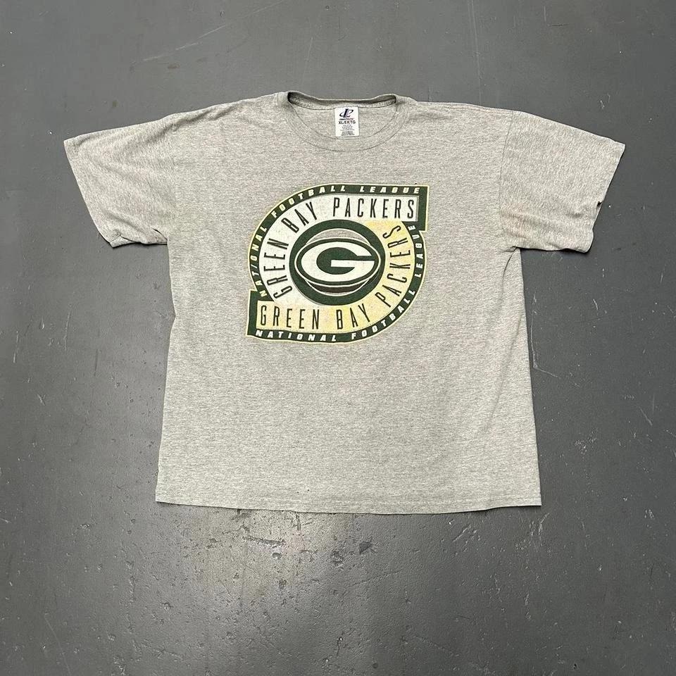 Vintage 90s Logo athletic Green Bay packers big print essential graphic tShirt S