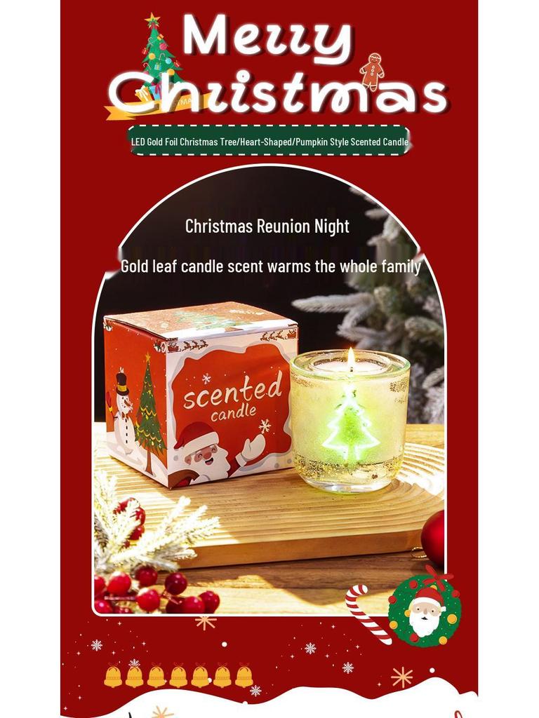 LED Light-Sensitive Christmas Aromatherapy Candle Souvenir