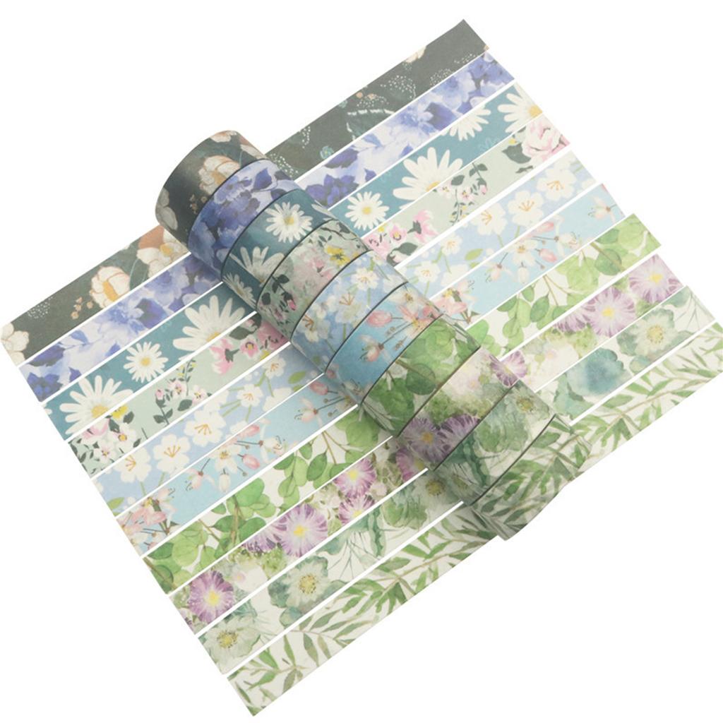 40 ruller Washi-tapesett Blomsterblomstblader Plante dekorative Washi-maskeringstape 15 mm bred