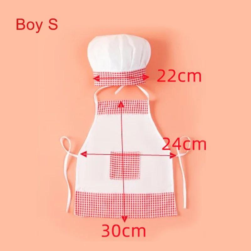 

Набор из 2 предметов: милый детский фартук и шляпа шеф-повара, белый костюм повара для младенцев и детей, реквизит для фотосъемки, шляпа и фартук для новорожденных