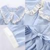 Mengtejiao Girls' Summer 2026 Lyocell Doll Collar Dress