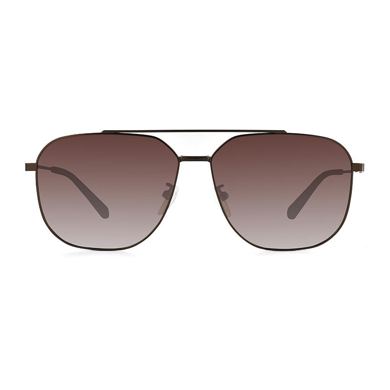 Calvin Klein Polarized Double Beam Aviator Style Driving Sunglasses Unisex sunglasses Metallic Irregular-Shape CKJ26219SPLB