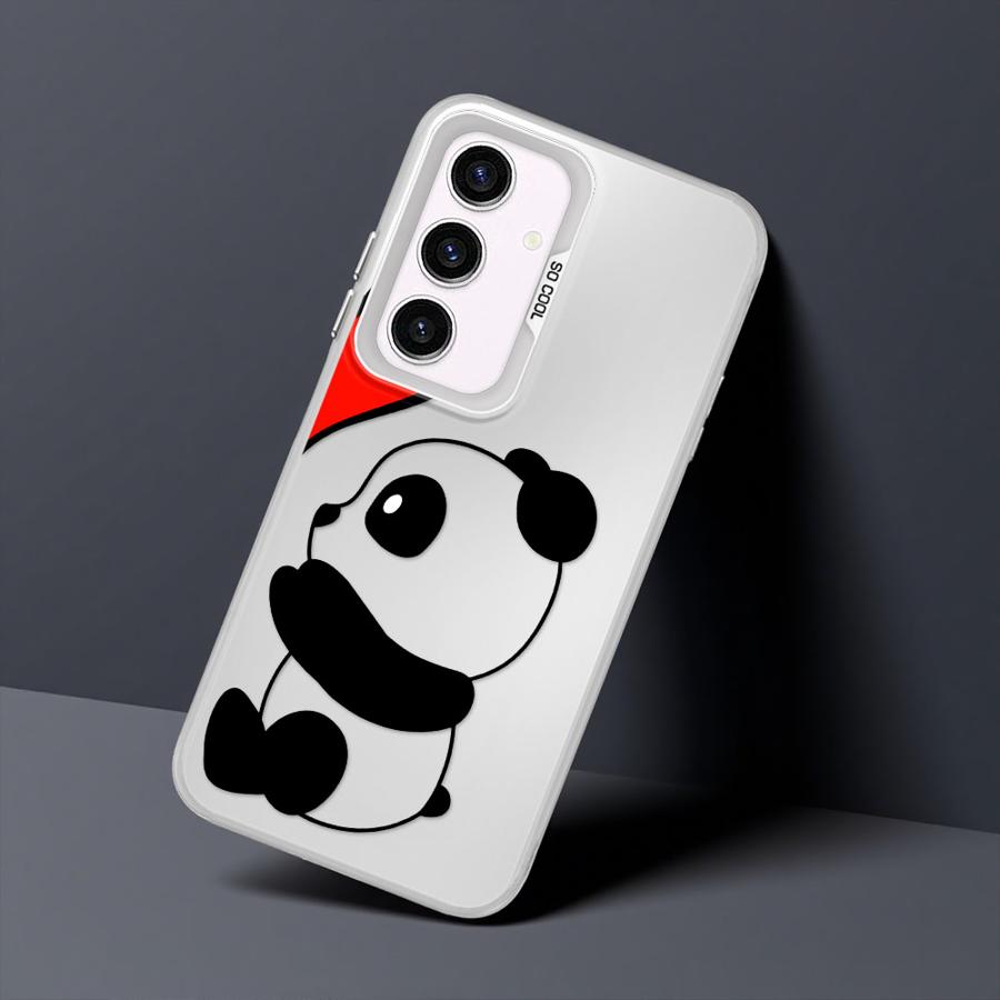 Cute Cartoon Panda Case for Samsung Galaxy A55 A51 A56 A26 A36 A73 A54 A52 A53 A71 A72 A35 Soft Shell