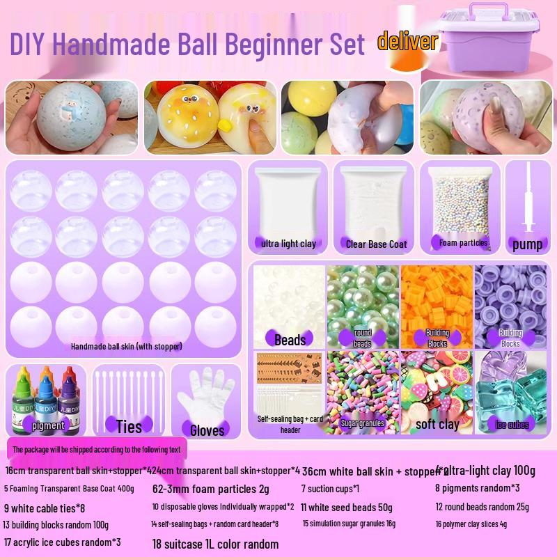 DIY Handgemachtes Squishy Ball Set - Beliebtes Stressabbau-Spielzeug mit Slow-Rebound-Funktion für ultimative Dekompression und Entspannung