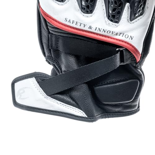 Komine Motorcycle GK-854 Leather Protect Warm Gloves HG Black Red M