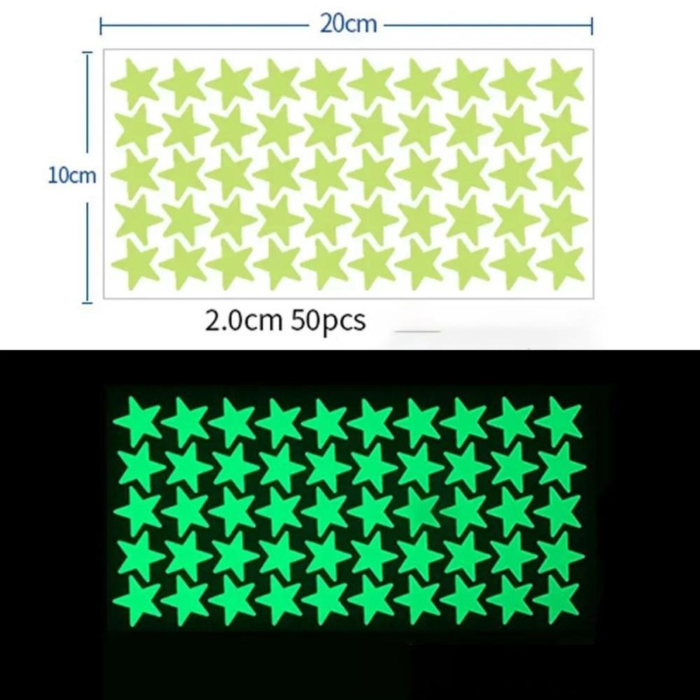 2-pack Luminous Wall Stickers Rooms Dots Stars Ceiling Wall Decals Glowing Stickers Decals Glow In The Dark Home Decor for Kids