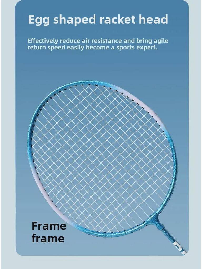 Boshika Parent-Child Badminton Racket Set - Beginner, Children & Adult, Iron Alloy, One Piece Delivery