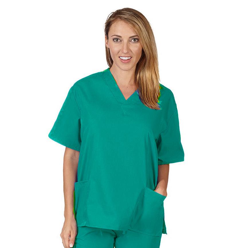 Xia Doctor Unisexový scrubový oblek: Pohodlný, prodyšný a pot pohlcující chirurgický plášť s krátkým rukávem