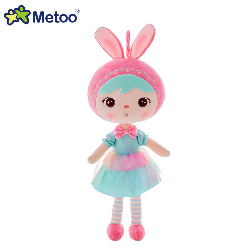Metoo Original Keppel Bunny Rainbow Love Skirt Princess Plush Doll53cmFor Kids Toys Baby Holiday Gift