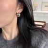 High-end new Chinese gold and silver color matching bamboo earrings, new popular models in the year, unique earrings for women