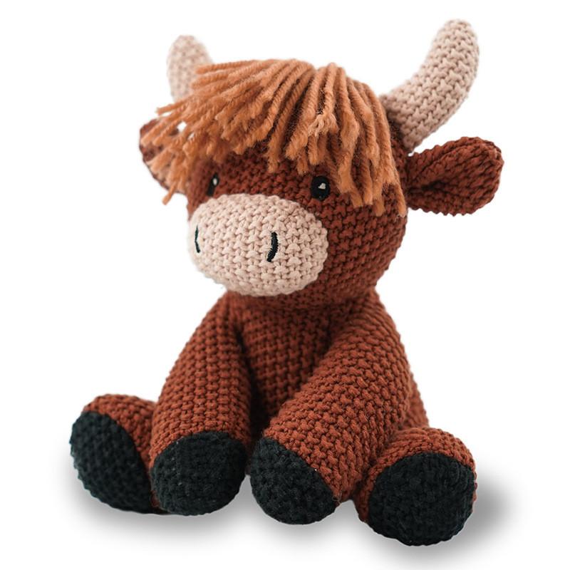 Brinquedo de Pelúcia Elefante de Tricô Para Bebê Conforto Presente Para Crianças