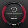 AAFD1 Do Mazda 3 5 6 SKYACTIV Axela Atenza CX30 CX5 CX8 CX9 MX5 RX8 RX7 BT50 Włókno węglowe Zamsz Pokrowiec na kierownicę samochodową Akcesoria
