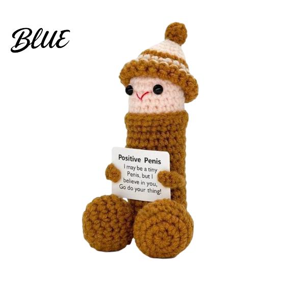 Handmade Festive Ornament Crochet Ornament, Funny Positive Desk Buddy, Cute Figurine, Emotional Support Keepsake Gift for Friends Coworkers Exquisite