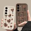 Leopard Print Heart Printed TPU Phone Case For Samsung Galaxy S25 Edge S24 FE S23 S22 Ultra Plus A17 A56 A36 A16 A15 A55 A54 A53 5G Soft Phone Cover