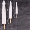 60CM 1/3/5/10pcs White Paper Parasol Umbrella for Wedding Party Favor DIY Bamboo Umbrellas for Bridal Summer Beach Photo Props