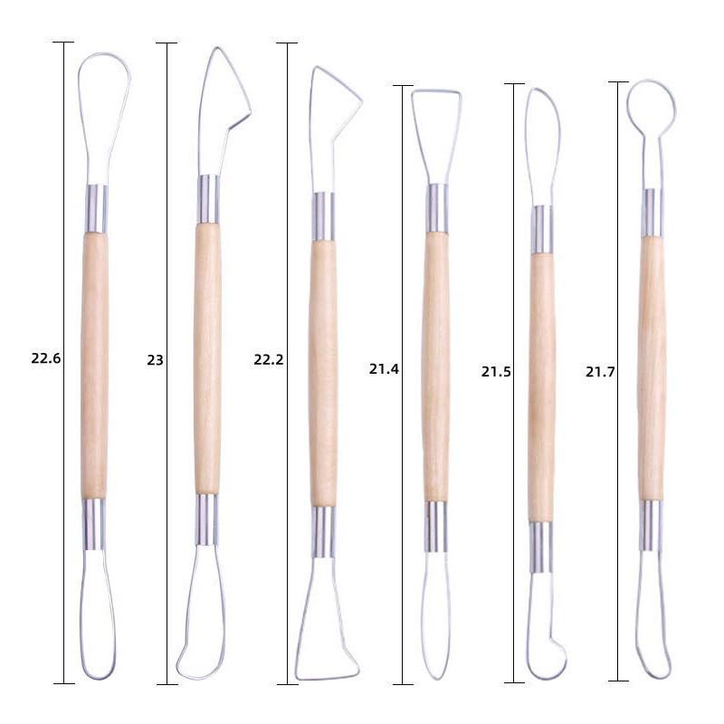 Pottery Tool Set: Clay Carving Double-Headed Wire Knife & Trimming Tools