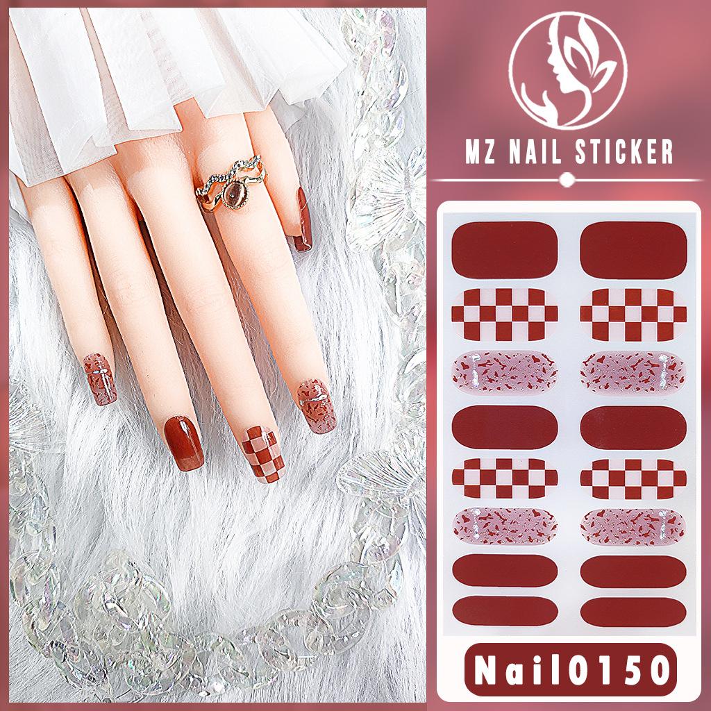 Nail16 Refers To Stereoscopic White Ultra Thin Non-trace Gel Nail Oil Film Popular Color Temperament Sweet Cool Wind Nail Art Sticker