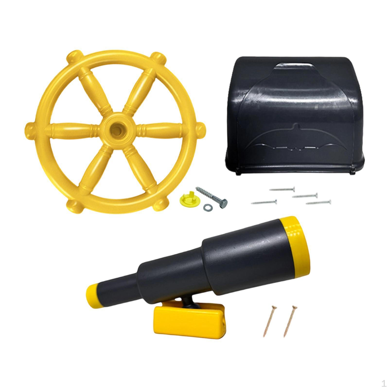 

Kids Playground Steering Wheel Toy Pretend Play Playset Equipment Accessories for Boys Girls