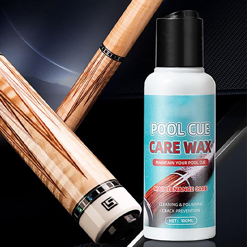 Pool Cue Polishing Wax Wood Polishing Oil Billiards Cue Cleaner 100ml Long-Lasting Deep Moisturizing Billiards Accessories Pool