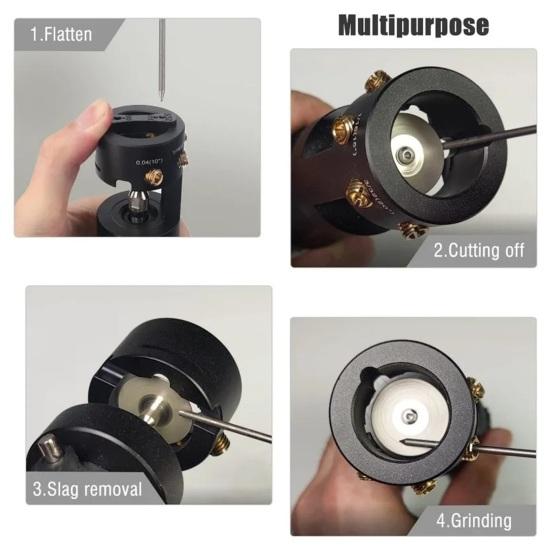 Electrode Sharpener Lightweight Aluminum TIG Tungsten Sharpener with Multi-Angle Grinding Tungsten Tip Sharpener Tool