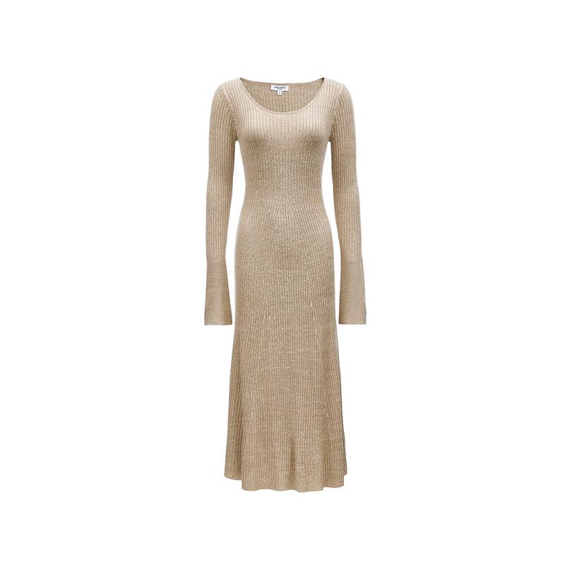 Veromoda Flare Sleeve Knit A-Line Midi Dress