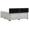 Box Spring Bed with Mattress Light Gray 200 X 200 Cm Velvet