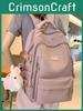 Girl College Backpack Nylon Large Capacity With Multicompartment For School Use