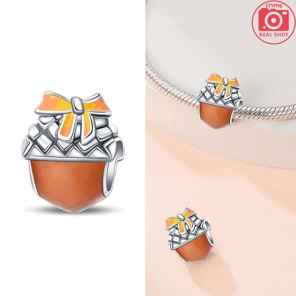 Autumn Harvest Series Squirrel Maple Leaf Pumpkin Copper Charms Pendants Fitoriginal Bracelets Diy Jewelry