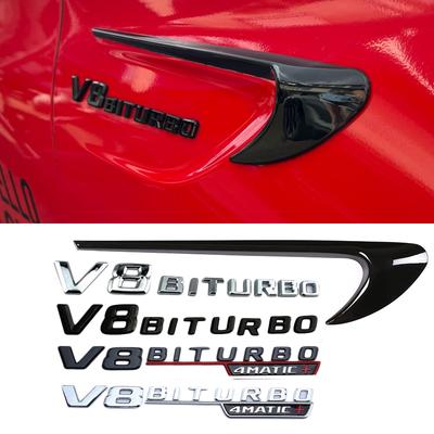Emblemat na błotnik samochodu V8 BITURBO 4MATIC+ do akcesoriów Mazda CX5 Golf 7 Chevrolet Cruze BMW X5 E70 FJ Cruiser Ford Mondeo MK