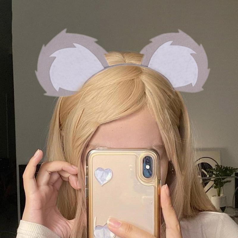 Halloween Koala Ear Headbands Cosplay Koala Ear Headwear Hairbands Headwear Halloween Hairbands Birthday Party