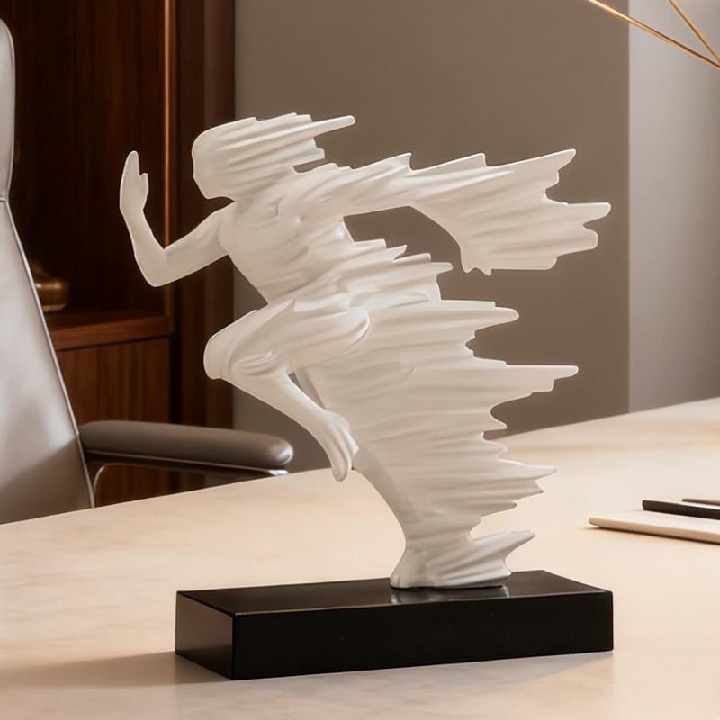 Abstract Figure Sculpture Resin Handicrafts Running Man Statue Running Person Decorative Figurines Home Decoration Accessories