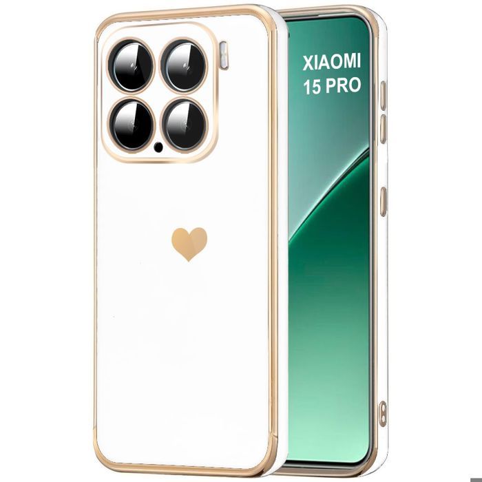 Coque de protection - Xiaomi - 15 Pro - Antichoc - Souple - Élégante - Motif Cœur