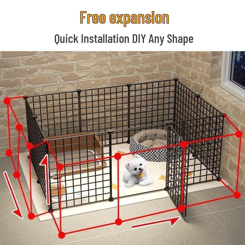 Adjustable Indoor Pet Fence & Dog Cage for Small Pets