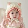Thick Infant Winter Hat Warm Girls Knitted Hat Fashion Baby Hooded Hat