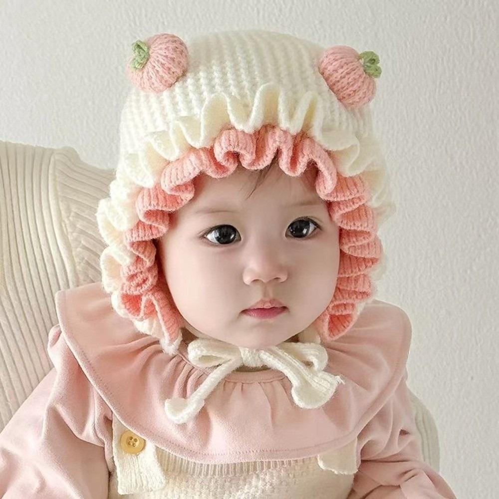 Thick Infant Winter Hat Warm Girls Knitted Hat Fashion Baby Hooded Hat