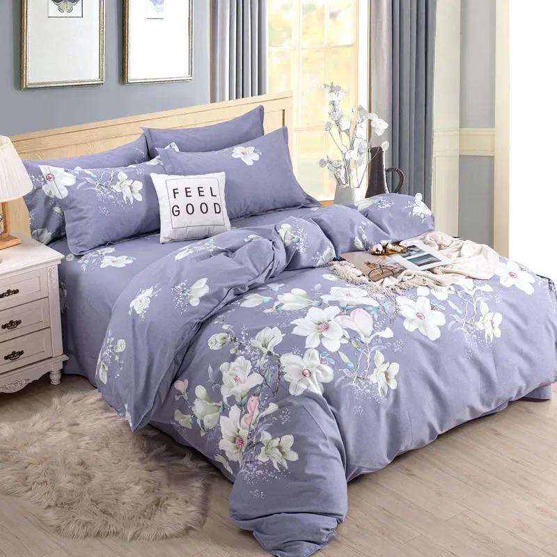 Luxury King Queen Size Bed Duvet Coat Sheet Quilt Cover Set Thickened Pure Cotton Brushed Bedding Four-piece Set