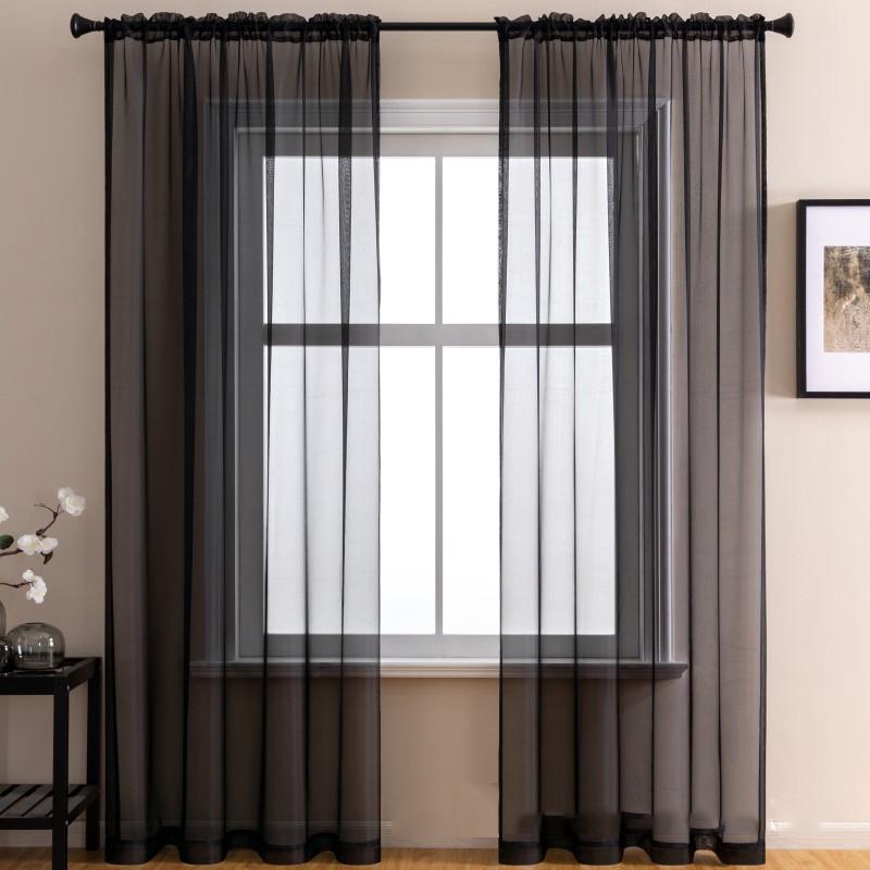 Colorful Semisheer Modern Privacy Romantic Curtains Light Filtering Window Scarf For Living Room Bedroom Study Room Decor